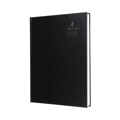 Collins - Desk - 2026 12 Month Calendar Year Planner, Week-To-View Diary, A4 Hard Cover - Black (40.99-26