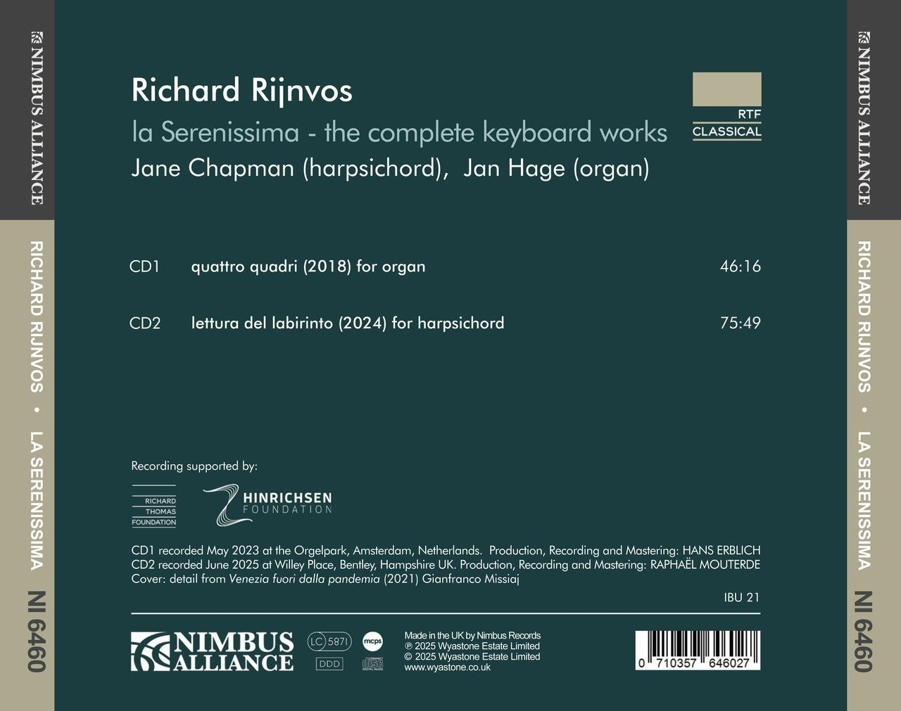 Richard Rijnvos: La Serenissima