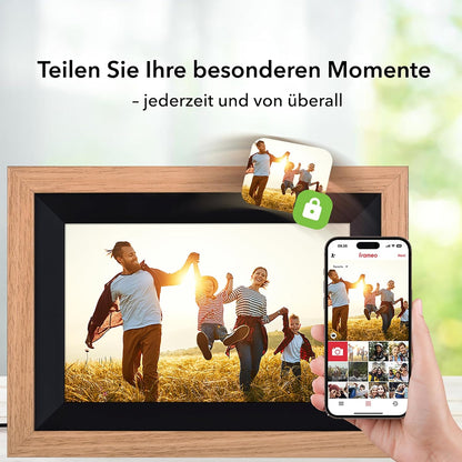 Rollei - Smarter Picture Frame - 10 Diagonal - Wifi - App Control - Wood Frame - Model 105 - 10.1