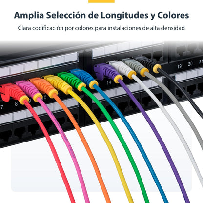 StarTech.com Cable Ethernet CAT6 Delgado 2m Amarillo - UTP - Cobre Puro - 28AWG - RJ45 - Snagless - LSZH - Probado con Fluke