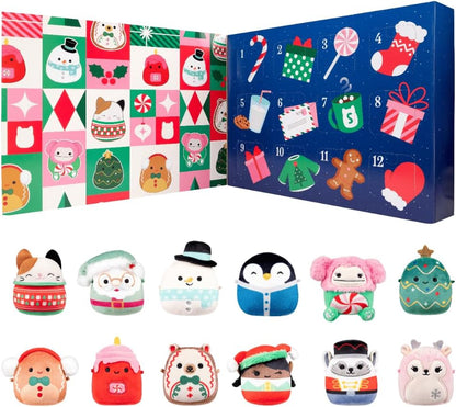 Squishmallows Micromallows 12 Day Advent Calendar 2025, Includuding Cam The Cat Christmas Edition, Tom The Festive Christmas Tree, Nick as Santa, Manny the Snowman and Many More!