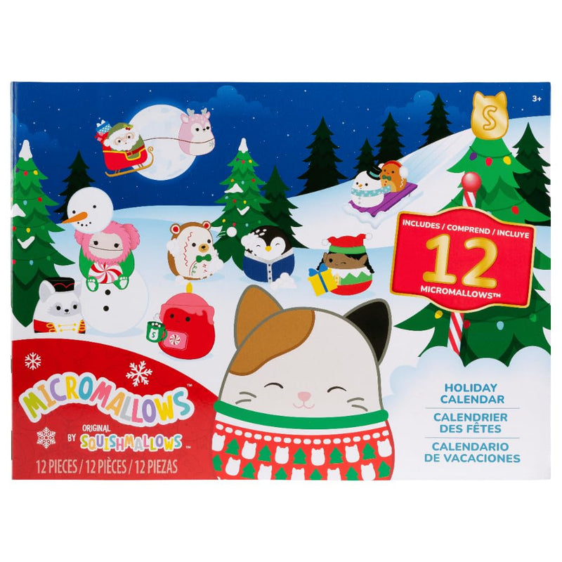 Squishmallows Micromallows 12 Day Advent Calendar 2025, Includuding Cam The Cat Christmas Edition, Tom The Festive Christmas Tree, Nick as Santa, Manny the Snowman and Many More!