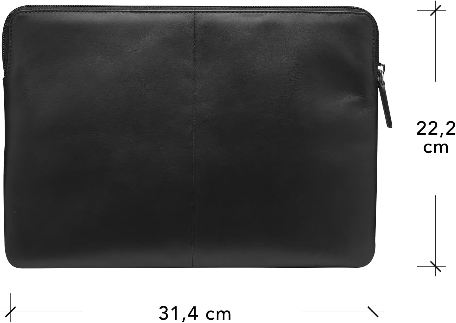 dbramante1928 - Skagen Pro+ Laptop Sleeve - Compatible with Macbook Pro (20)/Air(20) 13 Inch - Made From Sustainably Sourced Full Grain Leather - Protective Computer Sleeve - Black - (2nd Gen