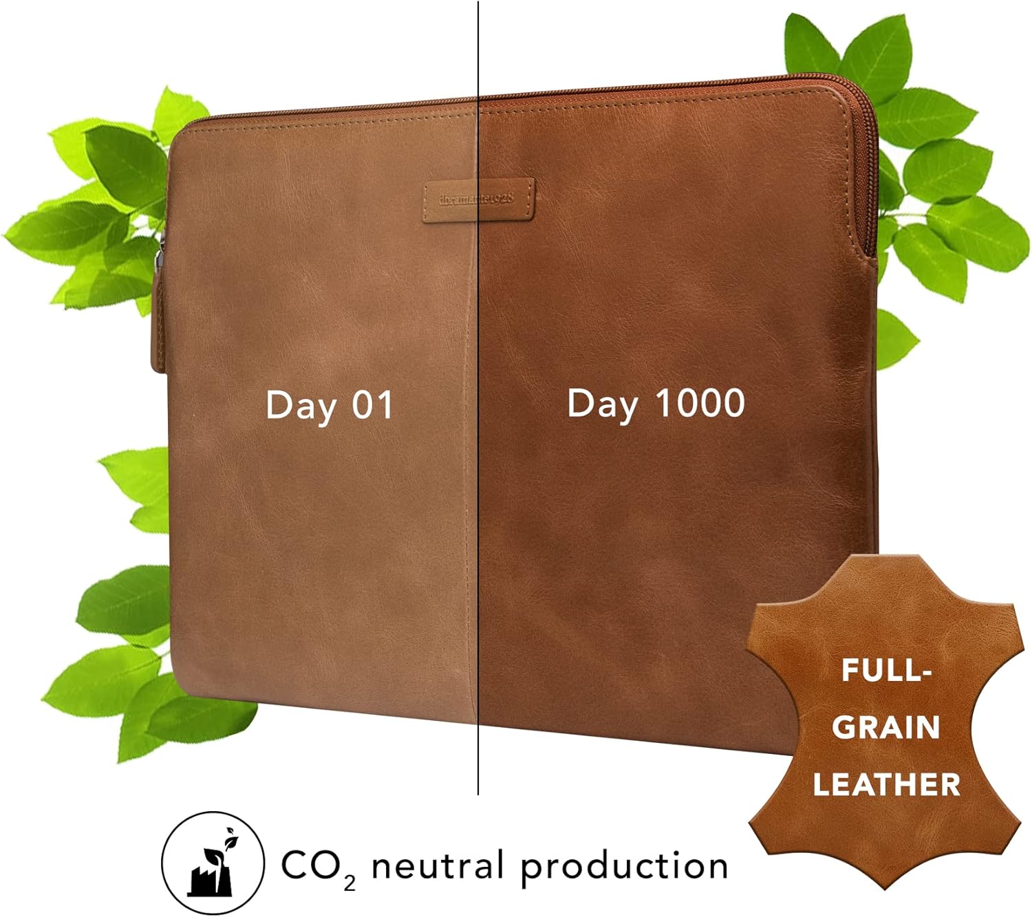 dbramante1928 - Skagen Pro+ Laptop Sleeve - Compatible With Macbook Pro 14 Inch PC - Made From Sustainably Sourced Full Grain Leather