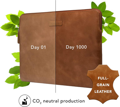 dbramante1928 - Skagen Pro+ Laptop Sleeve - Compatible With Macbook Pro 14 Inch PC - Made From Sustainably Sourced Full Grain Leather