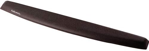 Fellowes Premium Height Adjustable Mouse Pad/Wrist Support - Graphite & 9178201 - Ergo Mouss' Keyboard Wrist Rest - Black - Pack of 1