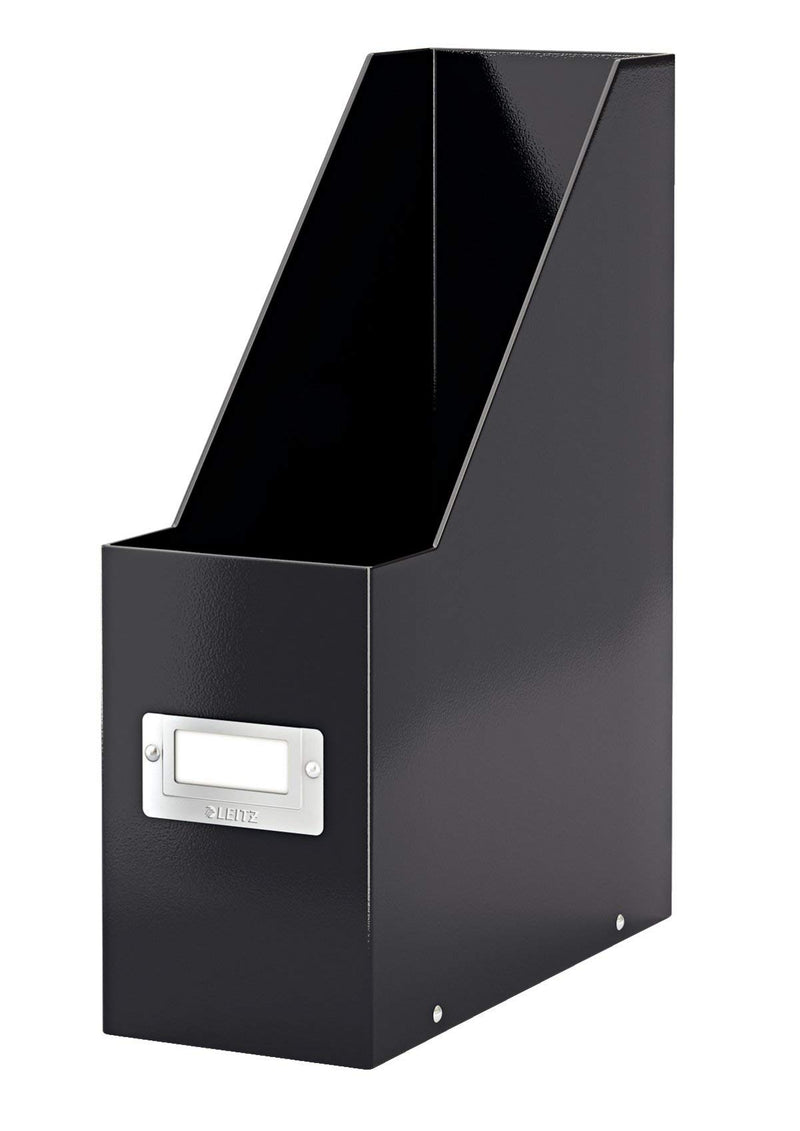 Leitz Magazine File holder, A4, Cardboard Document Storage Box with Label, Foldable with Label, for Home, Office & School, Click and Store Range 60470095