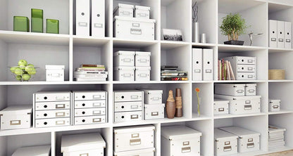 Leitz Magazine File holder, A4, Cardboard Document Storage Box with Label, Foldable with Label, for Home, Office & School, Click and Store Range 60470095