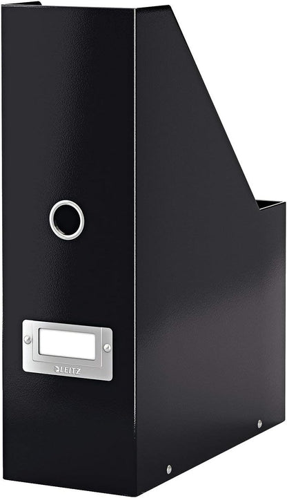 Leitz Magazine File holder, A4, Cardboard Document Storage Box with Label, Foldable with Label, for Home, Office & School, Click and Store Range 60470095