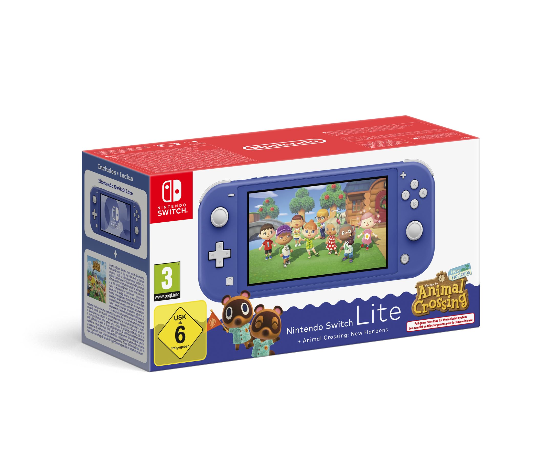 Nintendo Switch Lite (Blue) + Animal Crossing New Horizons