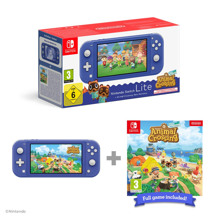 Nintendo Switch Lite (Blue) + Animal Crossing New Horizons