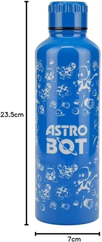 Astro Bot Metal Water Bottle, 500ml (16oz) Stainless Steel Bottle with Screw-Top Lid, Reusable Travel Flask for Gamers, School, Work & Gifts | Paladone