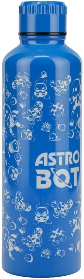 Astro Bot Metal Water Bottle, 500ml (16oz) Stainless Steel Bottle with Screw-Top Lid, Reusable Travel Flask for Gamers, School, Work & Gifts | Paladone