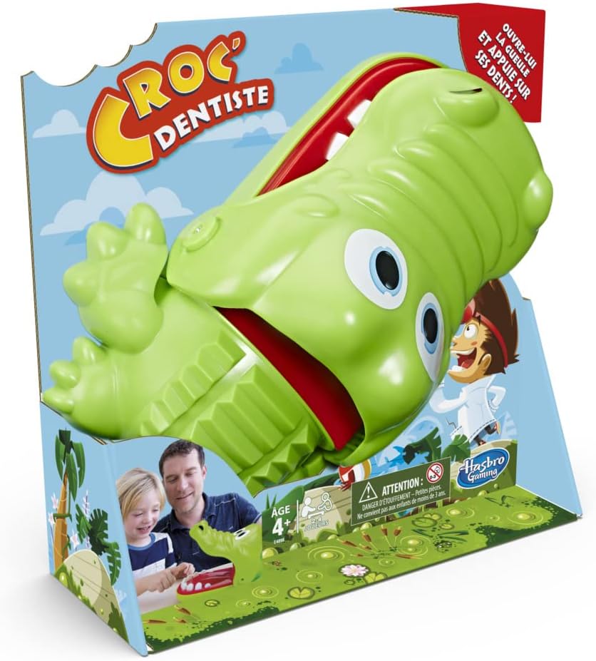 Hasbro Croc' Dentiste – Board Game for Children – Fun Game – French Version