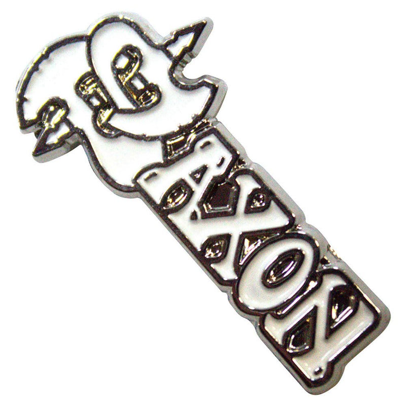 Saxon - Saxon Pin Badge: White Logo