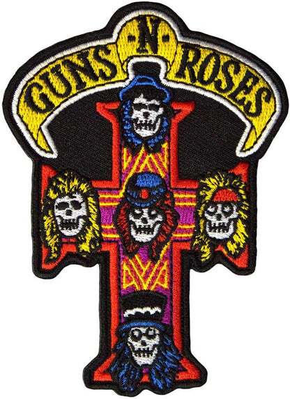 Guns N' Roses Appetite For Destruction Cross Standard Printed Patch Size Accessory Size
