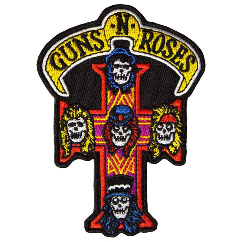 Guns N' Roses Appetite For Destruction Cross Standard Printed Patch Size Accessory Size