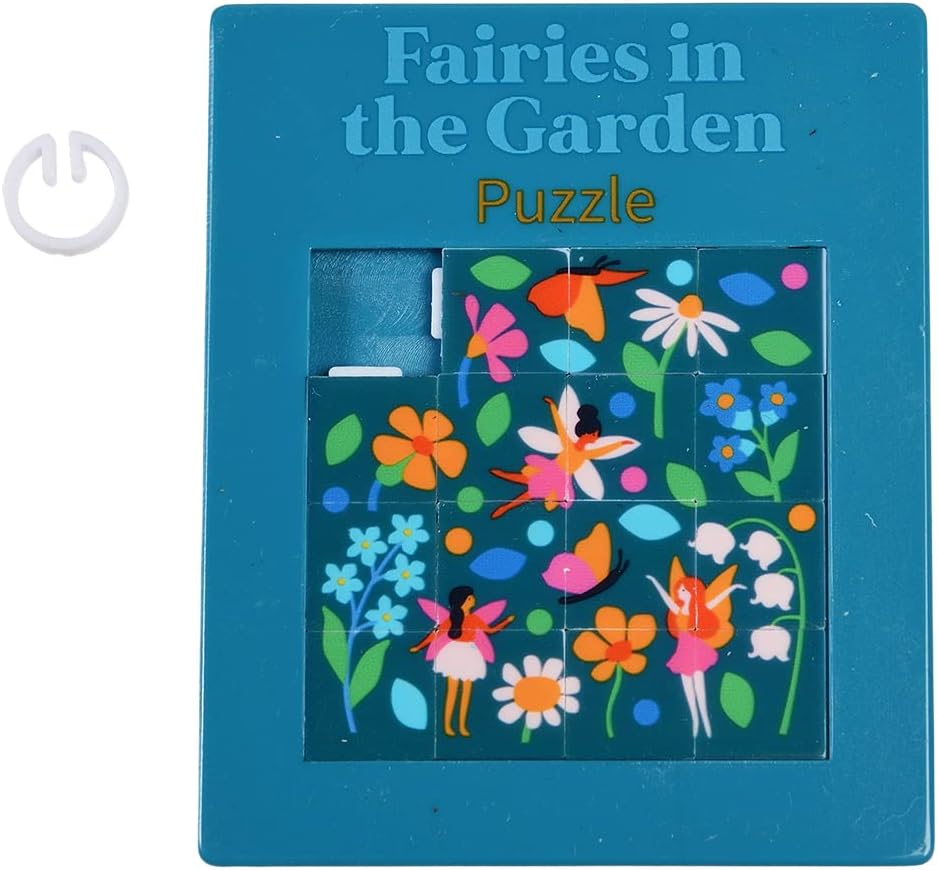 Rex London Fairies In The Garden Slide Puzzle, Plastic, Sliding, Scenic, Slide Puzzle, 1 Set, 1 Item, 1 Piece, 1 Count, 3 Years And Up, Kids' Puzzles