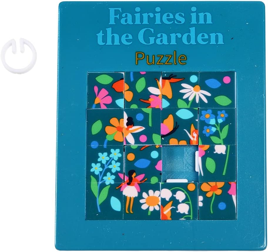 Rex London Fairies In The Garden Slide Puzzle, Plastic, Sliding, Scenic, Slide Puzzle, 1 Set, 1 Item, 1 Piece, 1 Count, 3 Years And Up, Kids' Puzzles