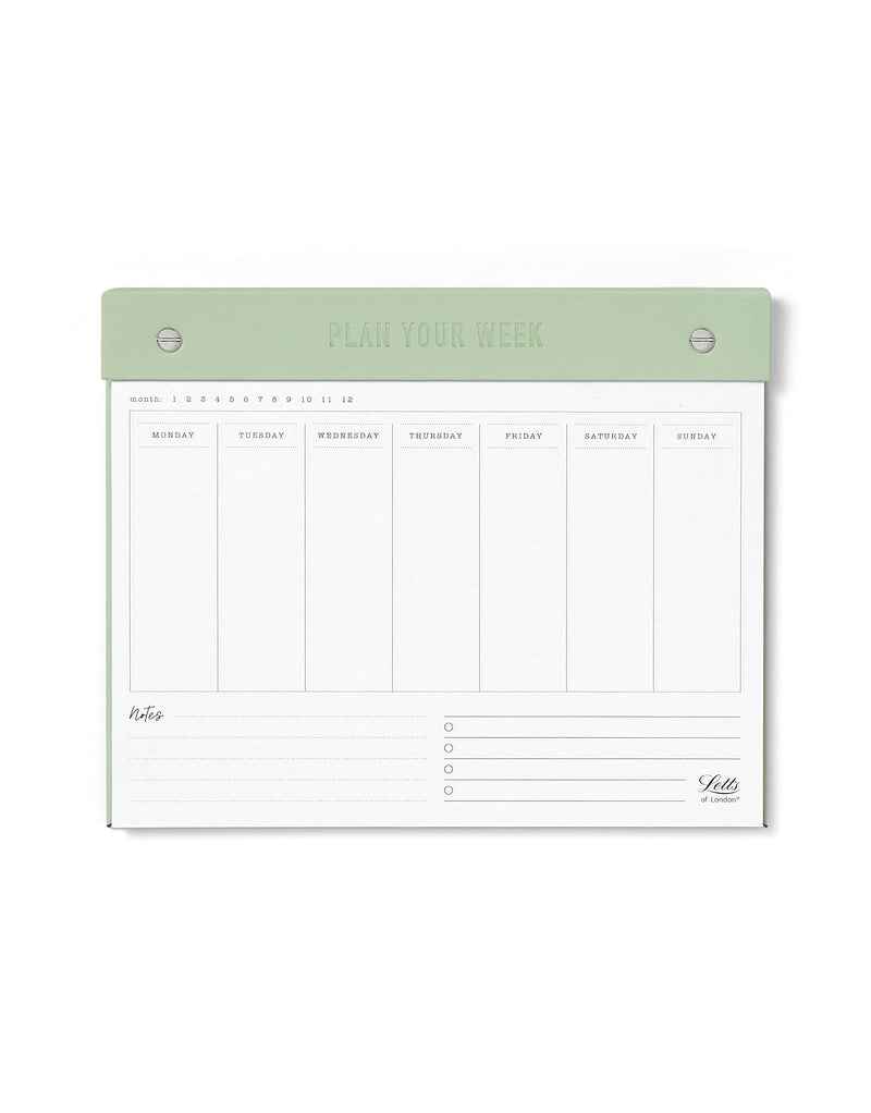 Letts Conscious Undated Weekly Notepad - sage