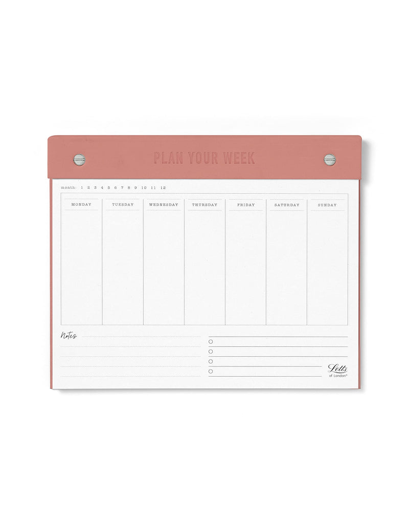 Letts Conscious Undated Weekly Notepad - clay