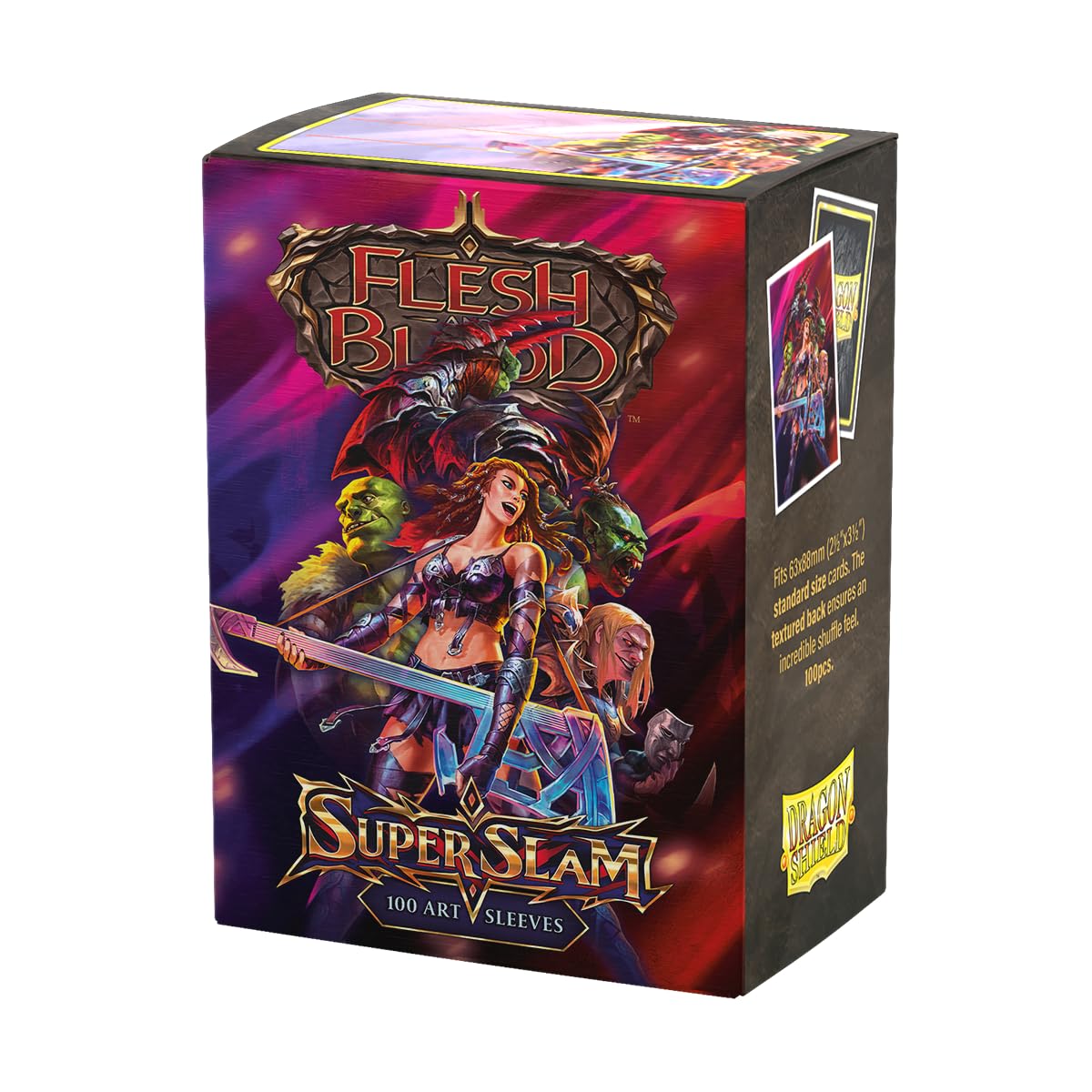 Dragon Shield | Matte Art Sleeves | Super Slam | 100 CT - Smooth & Tough Premium TCG Sleeves | Compatible with Pokemon, Flesh & Blood, One Piece & Magic the Gathering