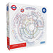 Gibsons Round London Tube Map 500 Piece Circular Jigsaw Puzzle for Adults & Teens – Challenging Underground Puzzle Thick Sustainable 100% Recycled Board, TFL Transport for London, UK Made British Gift