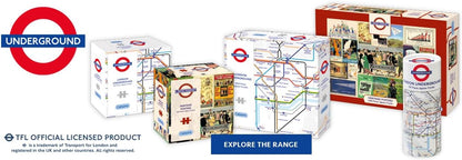 Gibsons Round London Tube Map 500 Piece Circular Jigsaw Puzzle for Adults & Teens – Challenging Underground Puzzle Thick Sustainable 100% Recycled Board, TFL Transport for London, UK Made British Gift