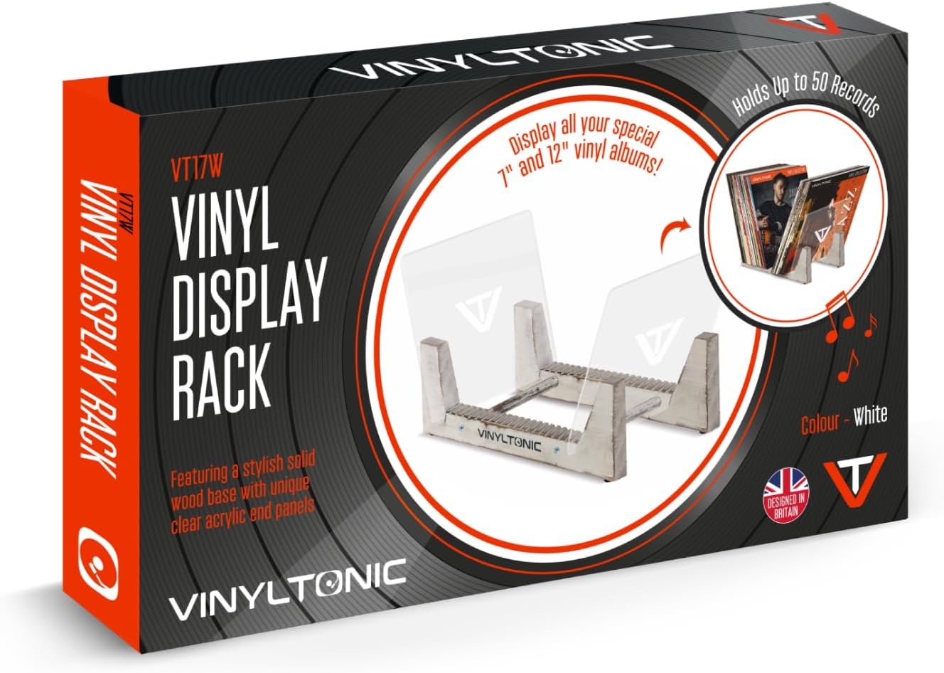 Vinyl Tonic | Vinyl Display Rack (White) | Vinyl Record Storage Rack
