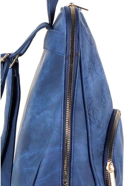 Modischer, lässiger Rucksack aus Kunstleder mit exklusivem Stitch-Design, kompakter Rucksack im urbanen Stil für den Alltag oder die Schule