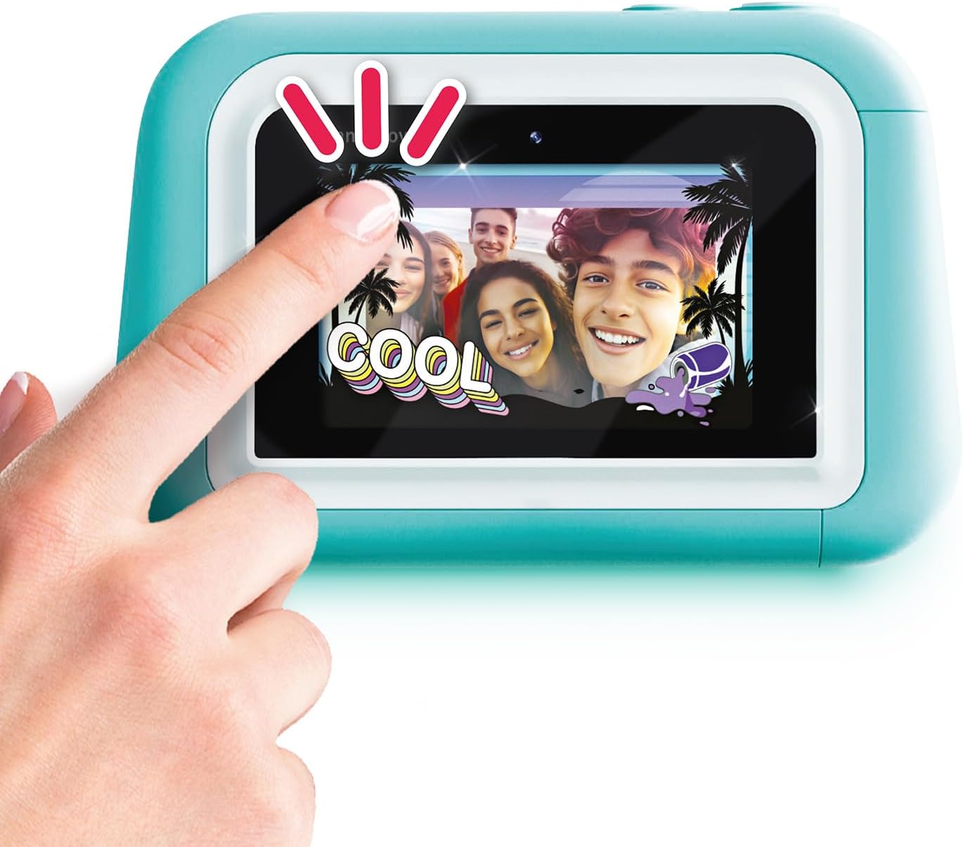 Photo Creator Instant Print Camera 2.0 – Real Photo Paper, 3″ Touchscreen & Built-In Flash with Ring Light – Print Instantly with No Ink Needed – Includes 100 Photos, SD Card & More, Ages 6+