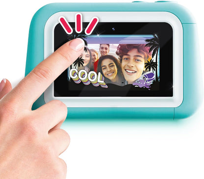 Photo Creator Instant Print Camera 2.0 – Real Photo Paper, 3″ Touchscreen & Built-In Flash with Ring Light – Print Instantly with No Ink Needed – Includes 100 Photos, SD Card & More, Ages 6+