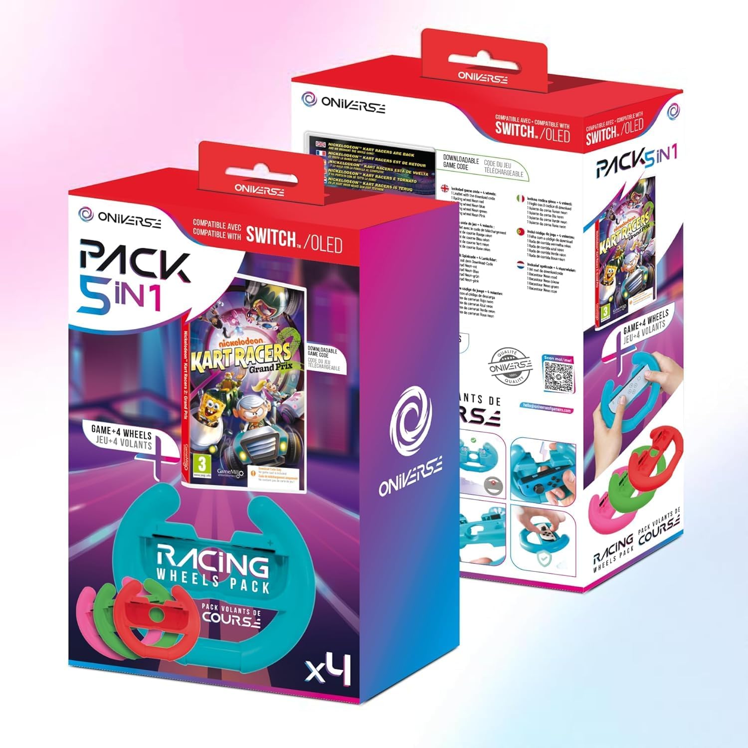 Oniverse Nsw Bundle Ciab Nickelodeon Kart Racers 2: Grand Prix  + 4 Wheels