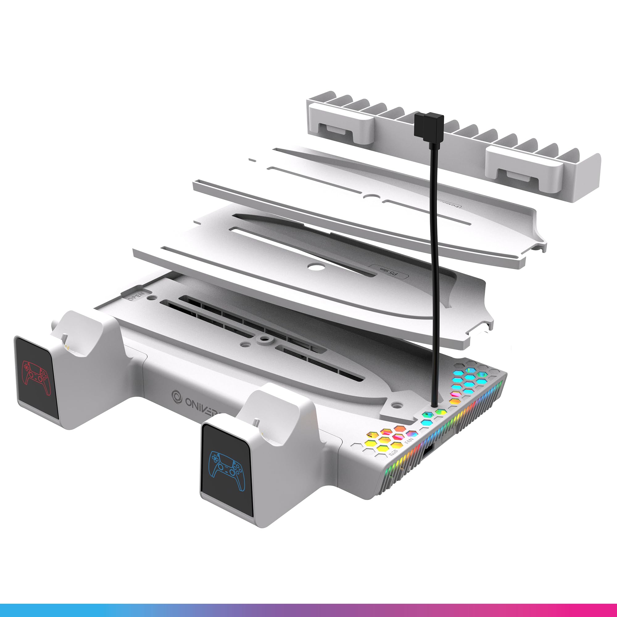 Oniverse Ps5 Nexus 5 Multifunction Stand For Ps5 - White