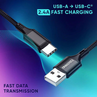 Oniverse Usb-A To Usb-C Charge Cable, 3 M - Black