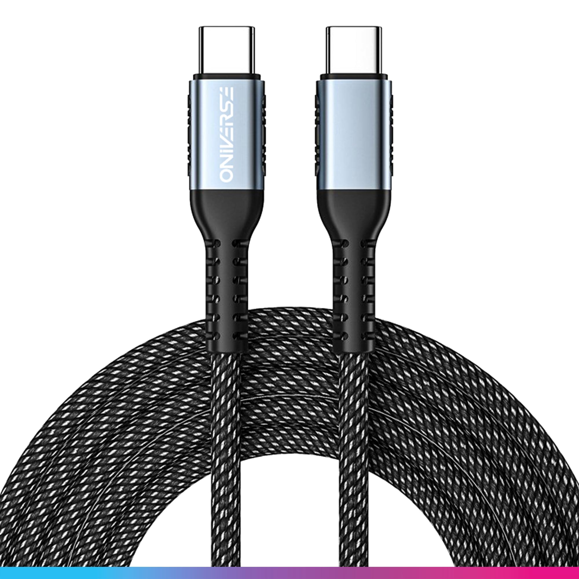Oniverse Usb-C To Usb-C 100W Fast Charging Cable, 2 M - Black