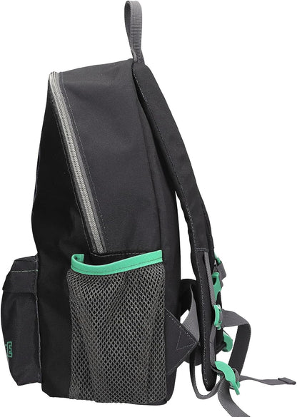 Depesche 13694 Adventure World Panther Backpack in Black and Green with Panther Motif, Bag with Adjustable Straps