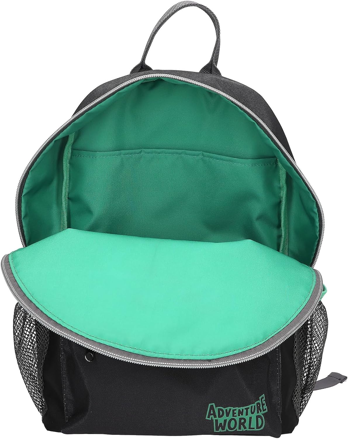 Depesche 13694 Adventure World Panther Backpack in Black and Green with Panther Motif, Bag with Adjustable Straps