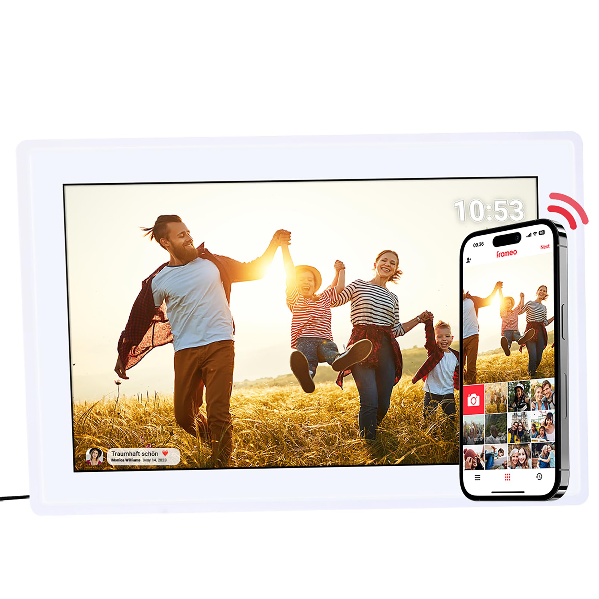 Rollei - Smarter Picture Frame - 10 Diagonal - Wifi - App Control - Model 100 - 10.1-Inch - White