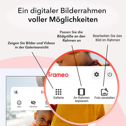 Rollei - Smarter Picture Frame - 10 Diagonal - Wifi - App Control - Model 100 - 10.1-Inch - White