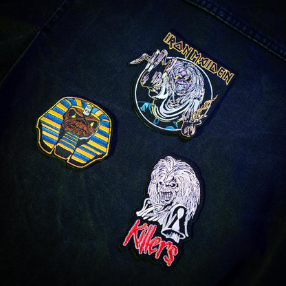 Grupo Erik Iron On Patches for Clothing - Iron Maiden Merchandise | 3 Sew On Patches for Clothing & for Backpacks, Backpack Accessories | Iron Maiden Gifts Under 15 Pounds