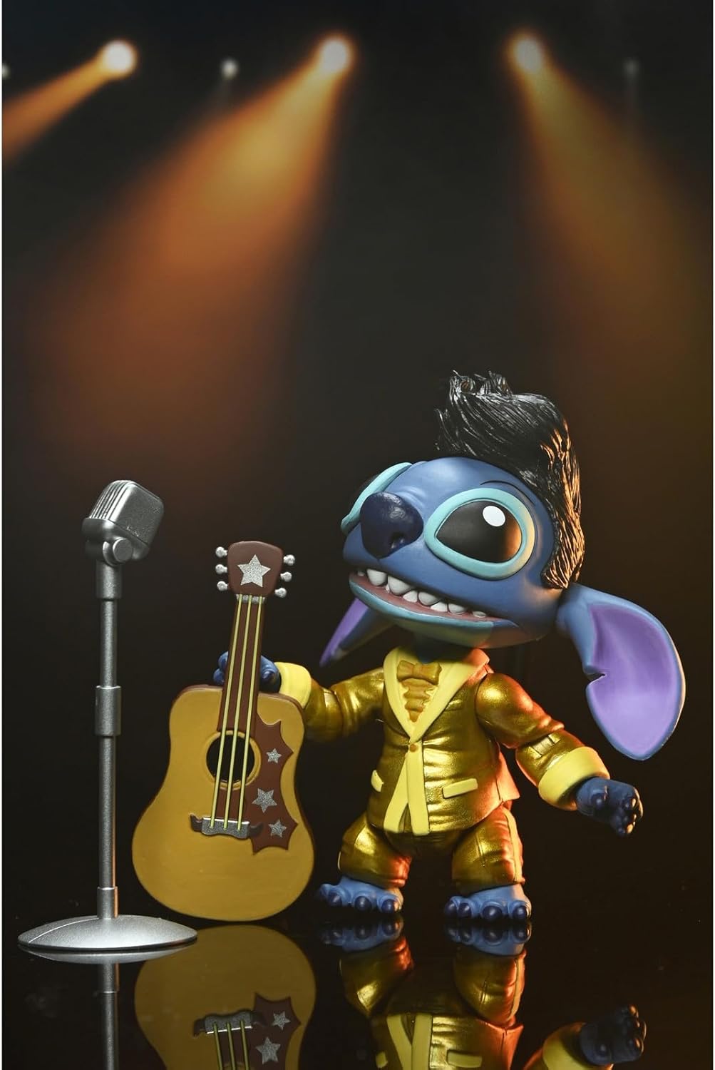 Ultimate Gold Suit Elvis Stitch Scale Action Figure 2" Lilo & Stitch Disney