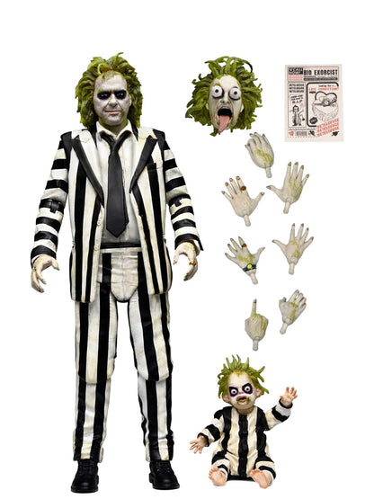 Neca : BEETLEJUICE STRIPED SUIT - BEETLEJUICE ULTIMATE 7 INCH Action Figure