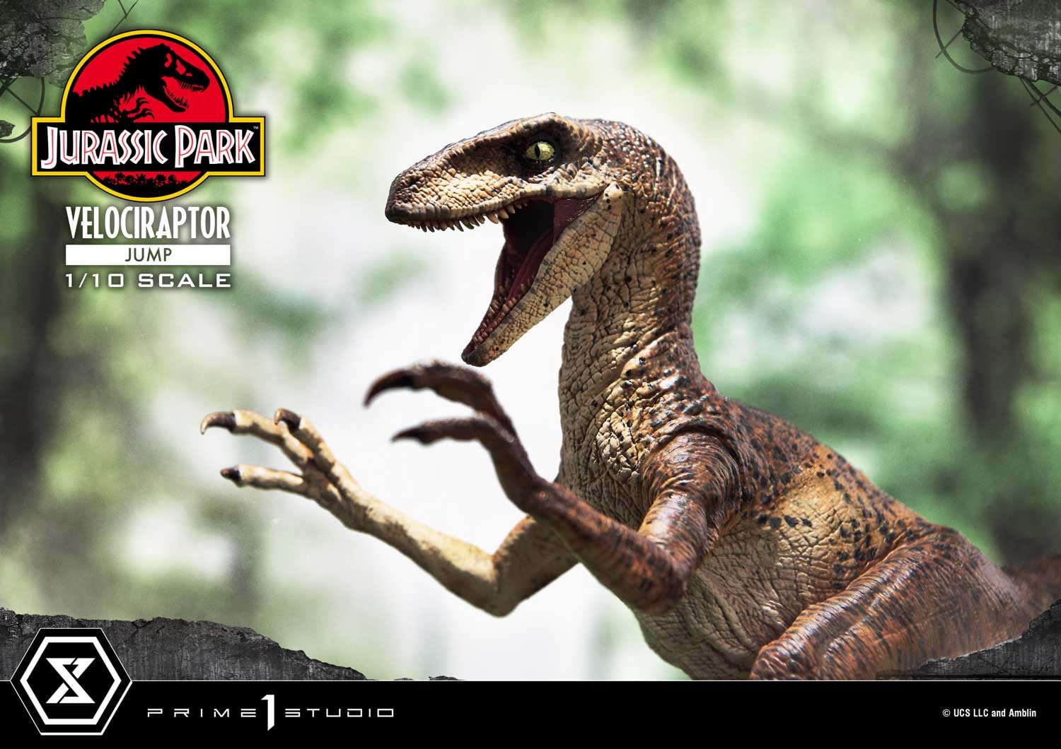 Jurassic Park Velociraptor Jump Collectible Figure