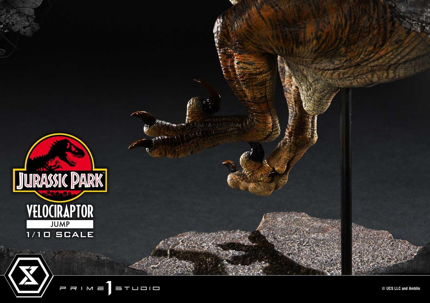 Jurassic Park Velociraptor Jump Collectible Figure