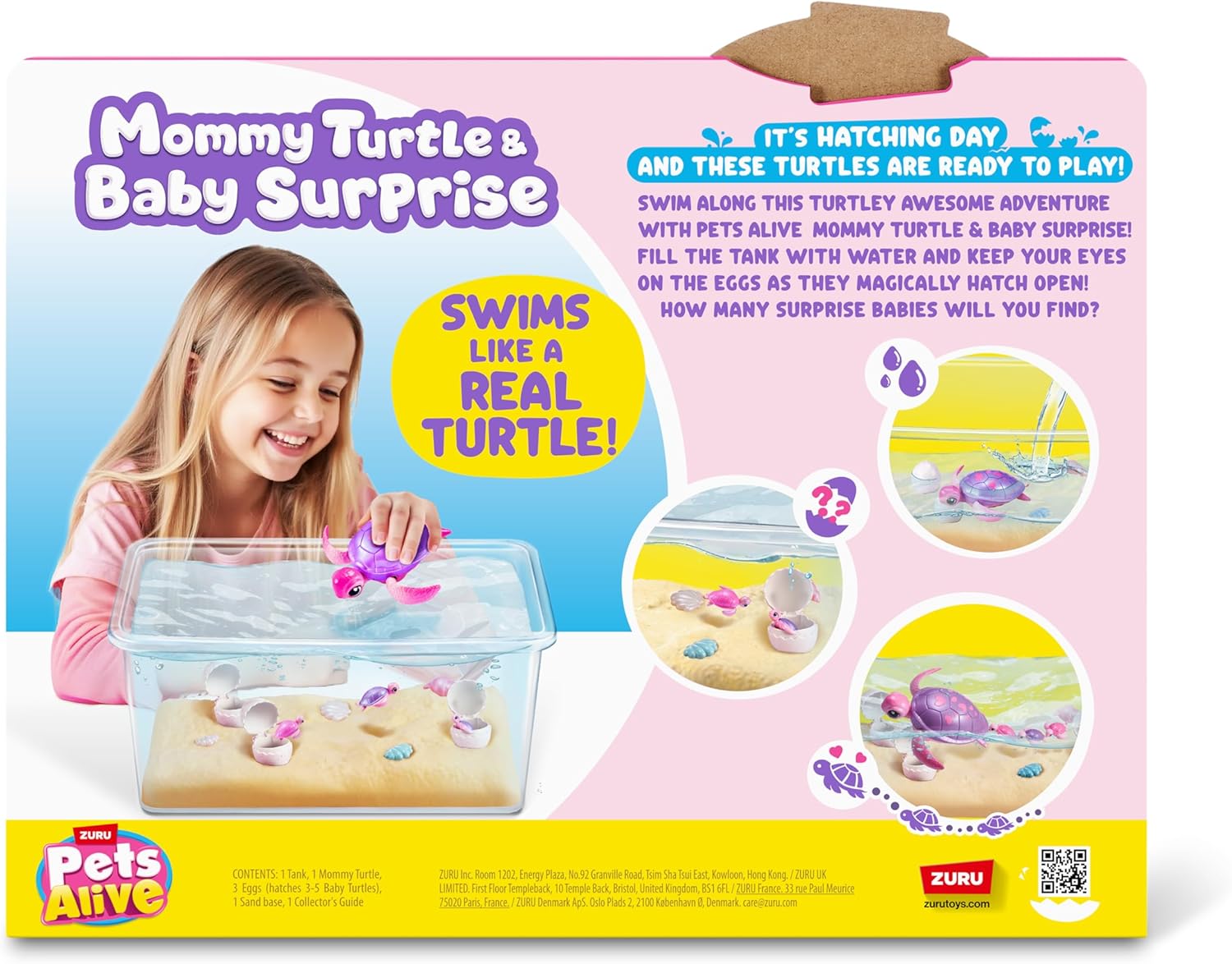 Pets Alive Mama Turtle Surprise by ZURU, Robot Toy Pet Turtle