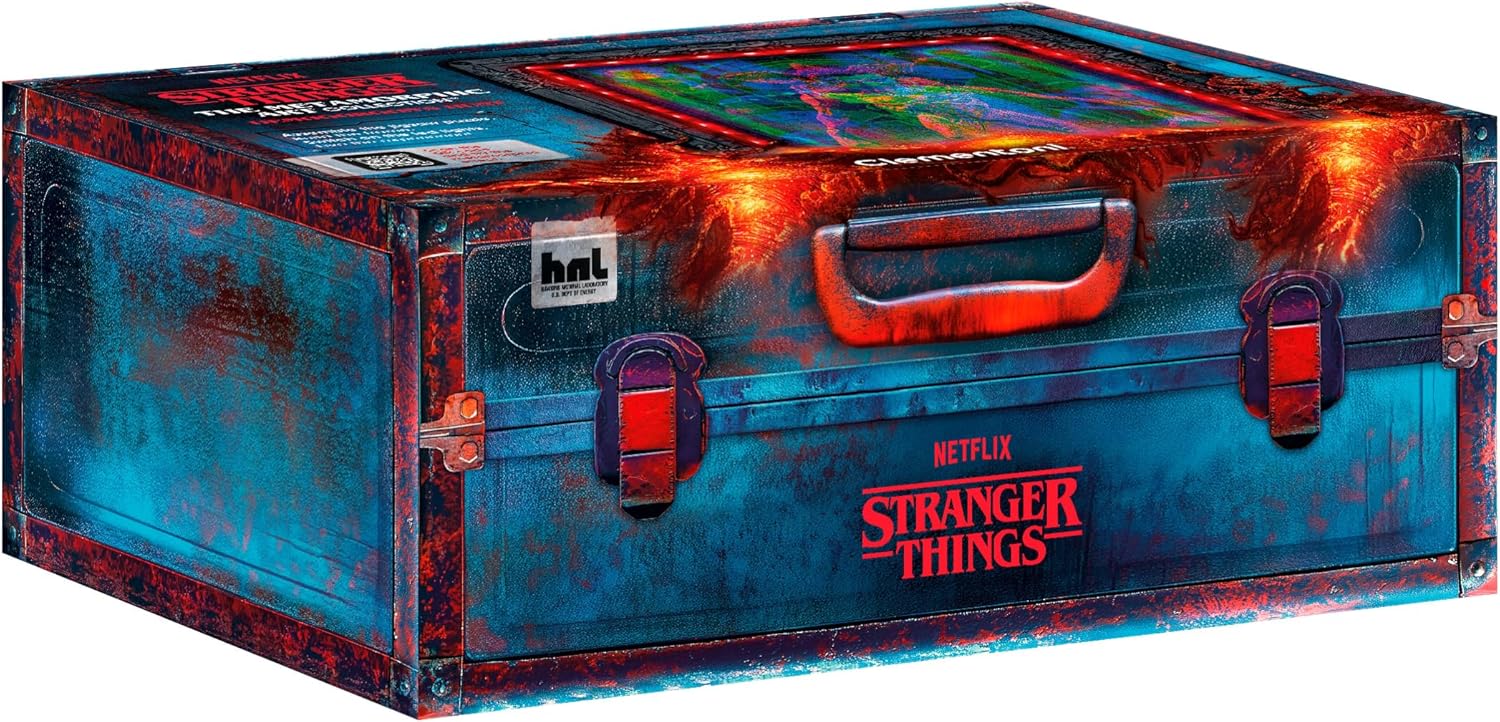 Clementoni - Stranger Things Metamorphic Art Collection - Demogorgon’s Hunt, Quadro Interattivo 520 Pezzi con Cornice e LED RGB, Illustrazione che Cambia con la Luce, Made in Italy, 35611