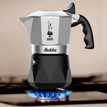 Bialetti Brikka Moka pot 0.1 L Black, Stainless steel