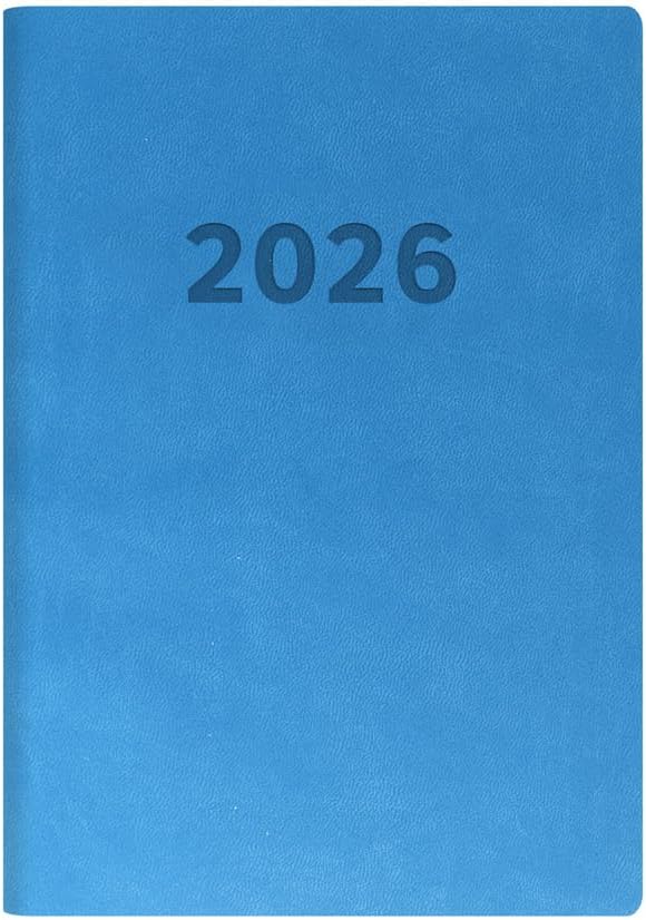 Collins - Edge Rainbow - 2026 12 Month Calendar Year Planner, Week-To-View Diary, A5 Soft Cover - Blue (ED153.U57-26