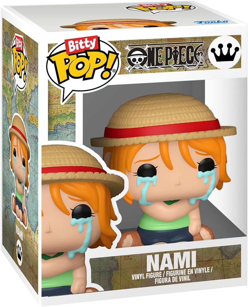 Funko Bitty Pop! One Piece - Nami - 4 Pack - 1/6 Odds for Rare Chase Variant and A Surprise Mystery Mini Figure - 0.9 Inch (2.2 Cm) Collectable - Stackable Display Shelf Included - Gift Idea